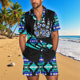 GB-HW000864 Native American Men Short Sleeve Button Pajamas