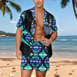 GB-HW000864 Native American Men Short Sleeve Button Pajamas