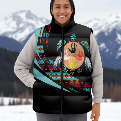GB-HW000865 Native American Unisex Down Puffer Vest
