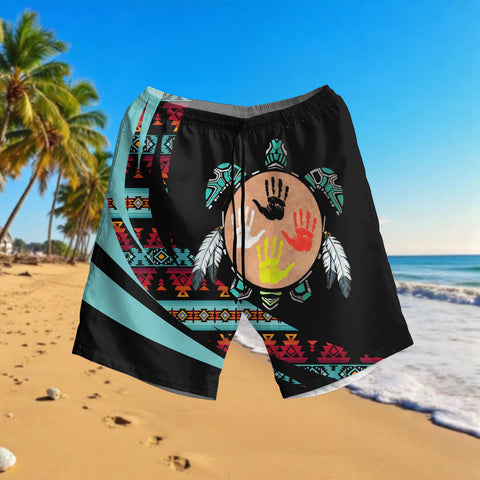 GB-HW000865 Tribe Turtle Native American Hawaiian Shorts