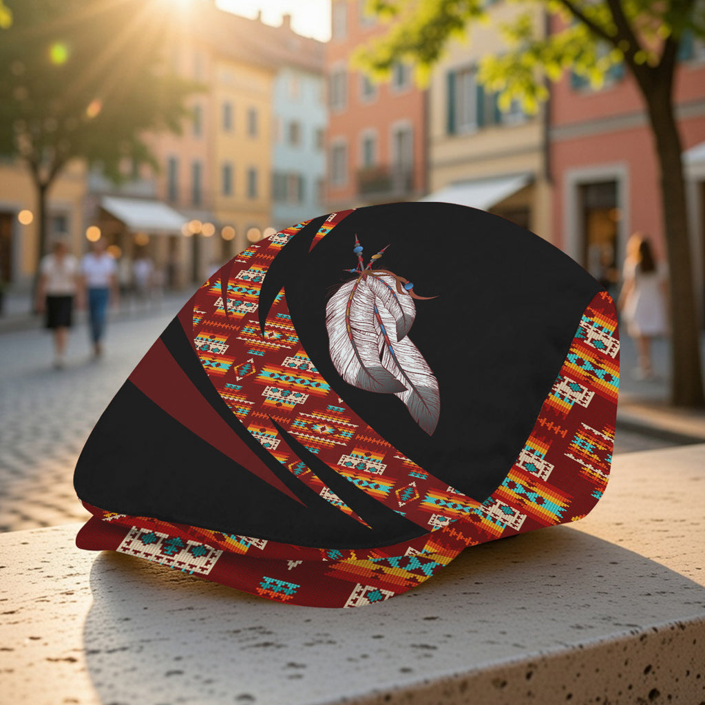 GB-HW000969 Feather Native American Jeff Cap