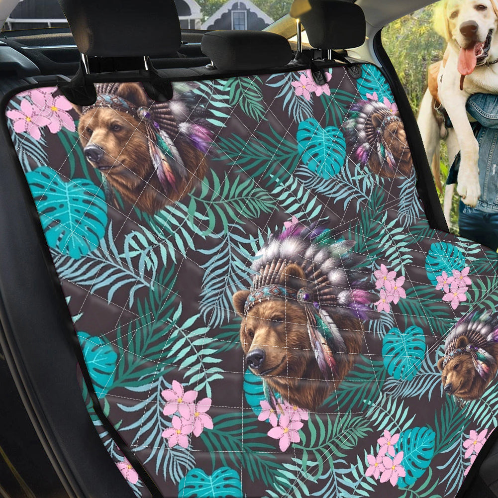 GB-HW001012v2 Bear Chief Native American Pet Seat Cover
