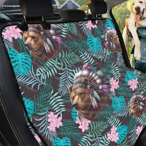 GB-HW001012v2 Bear Chief Native American Pet Seat Cover