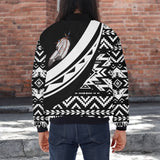 GB-HW001108v2 Feather Native American Bomber Jacket With Sleeve Pocket