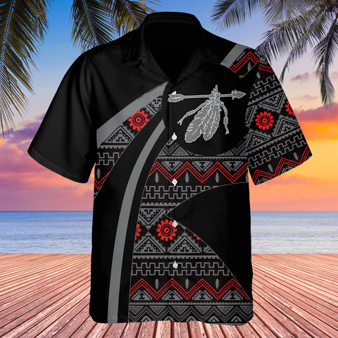 GB-HW0011167 Tribe Design Native American Hawaiian Shirt 3D