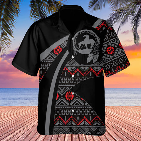 GB-HW0011168 Tribe Design Native American Hawaiian Shirt 3D