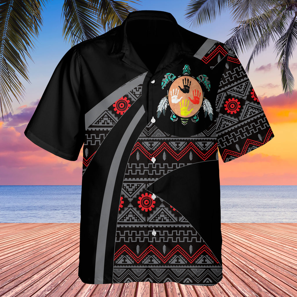 GB-HW0011169 Tribe Design Native American Hawaiian Shirt 3D