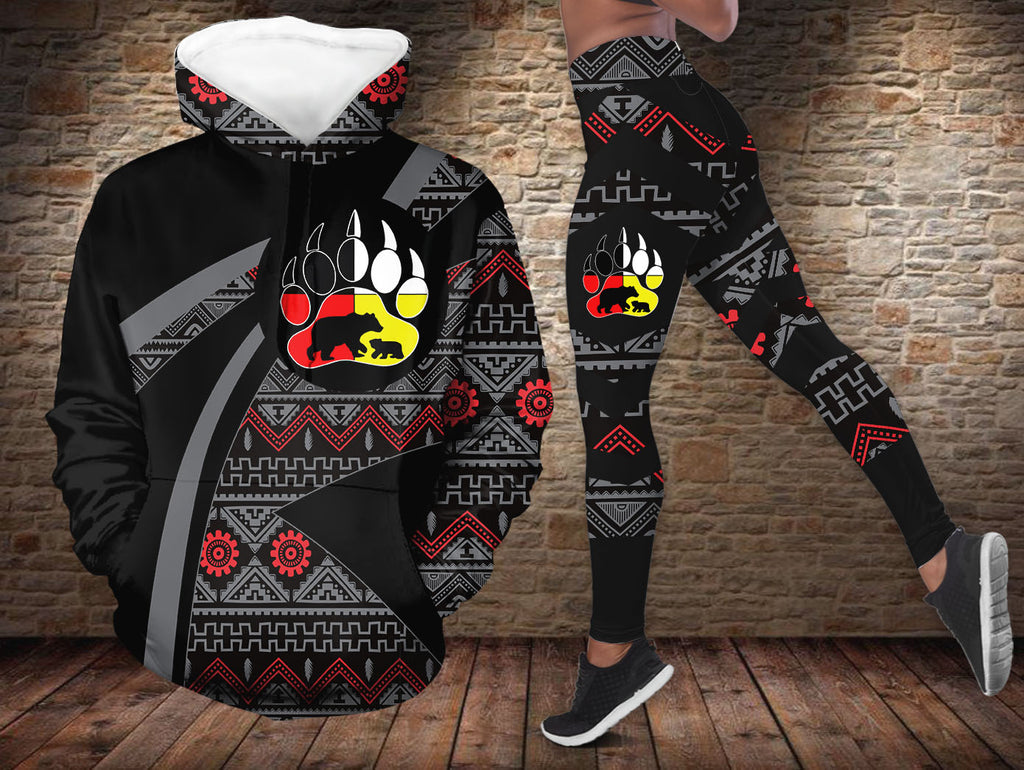 GB-HW0011170 Mama Bear Native American Hoodie Leggings Set