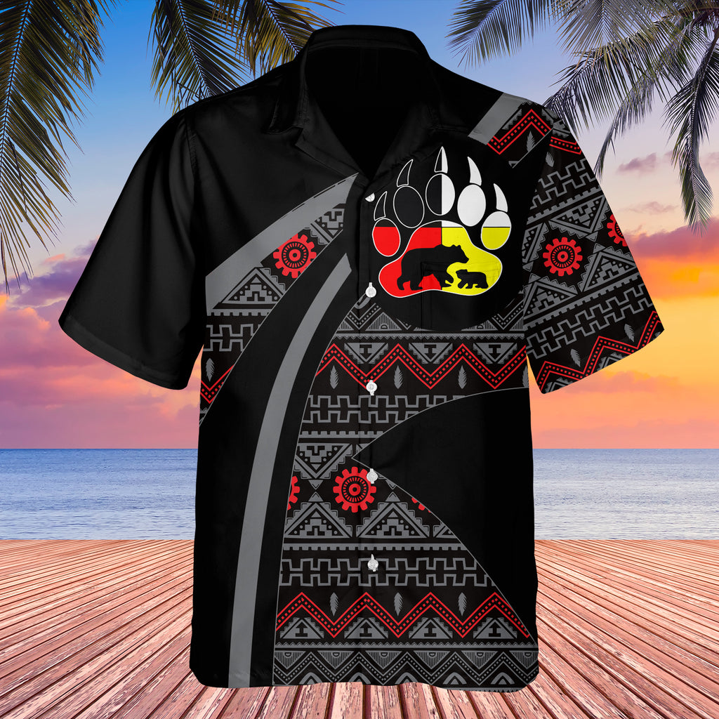 GB-HW0011170 Tribe Design Native American Hawaiian Shirt 3D