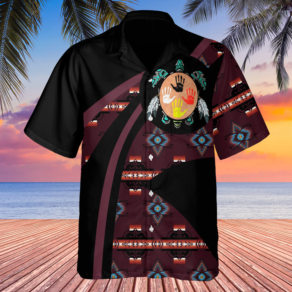 GB-HW0011182 Tribe Design Native American Hawaiian Shirt 3D