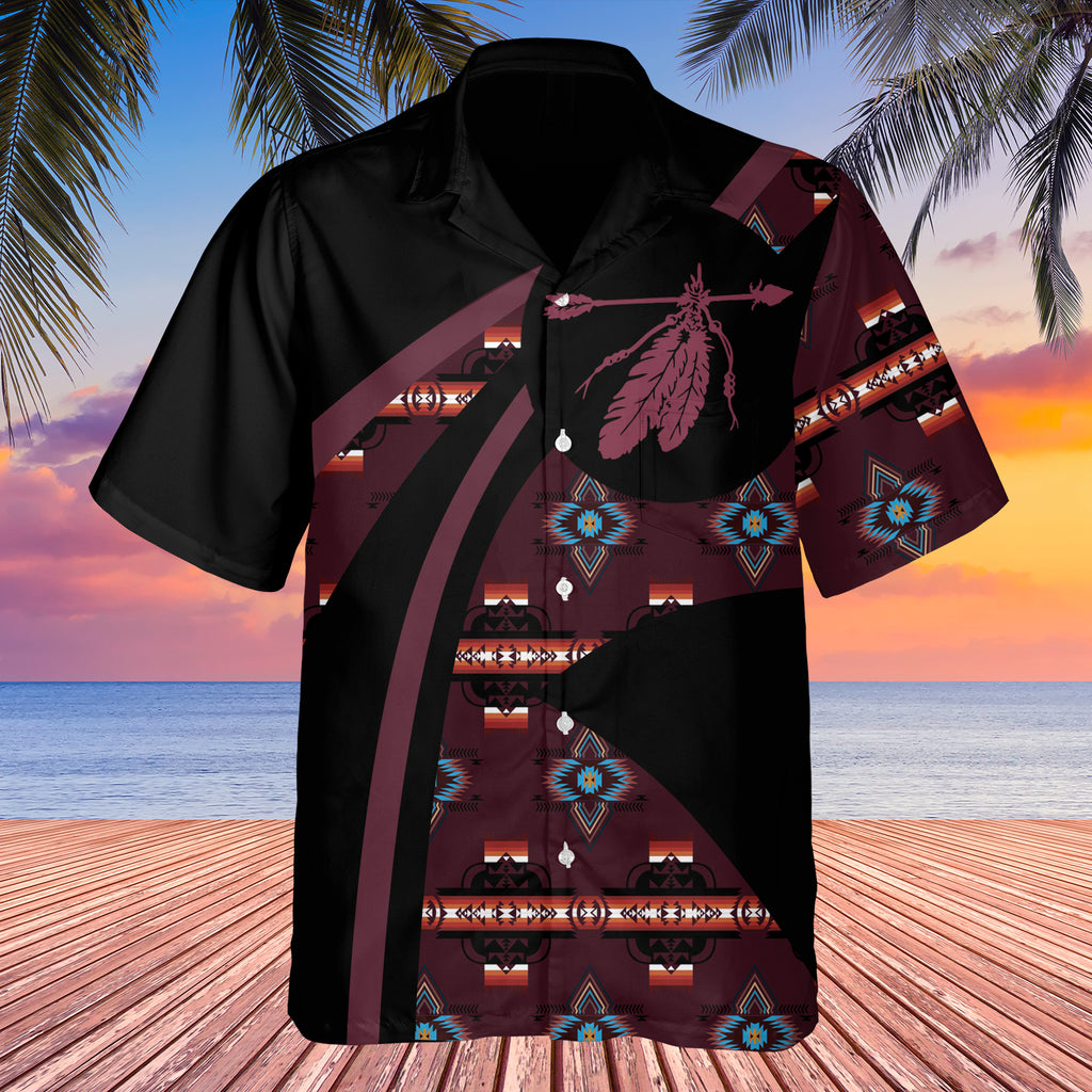 GB-HW0011183 Tribe Design Native American Hawaiian Shirt 3D