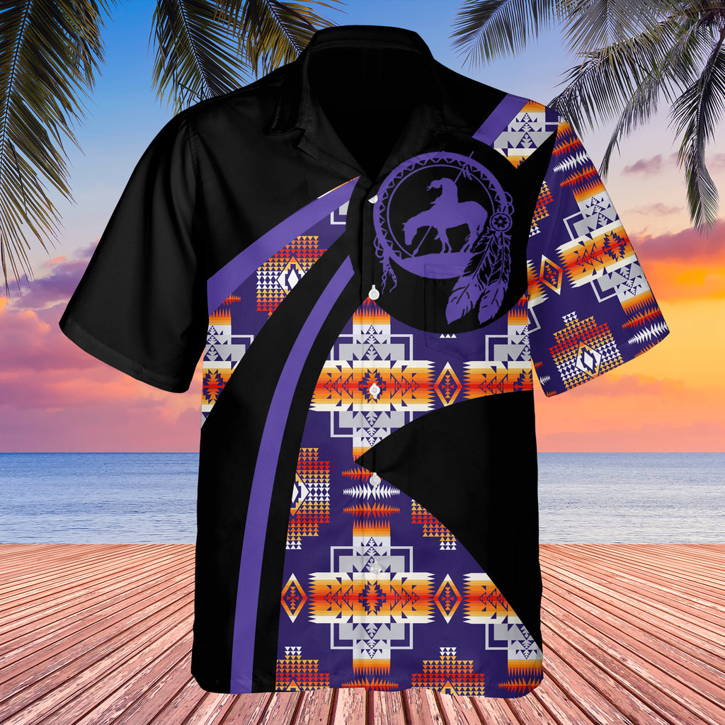 GB-HW0011185 Tribe Design Native American Hawaiian Shirt 3D