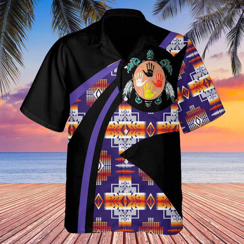 GB-HW0011187 Tribe Design Native American Hawaiian Shirt 3D