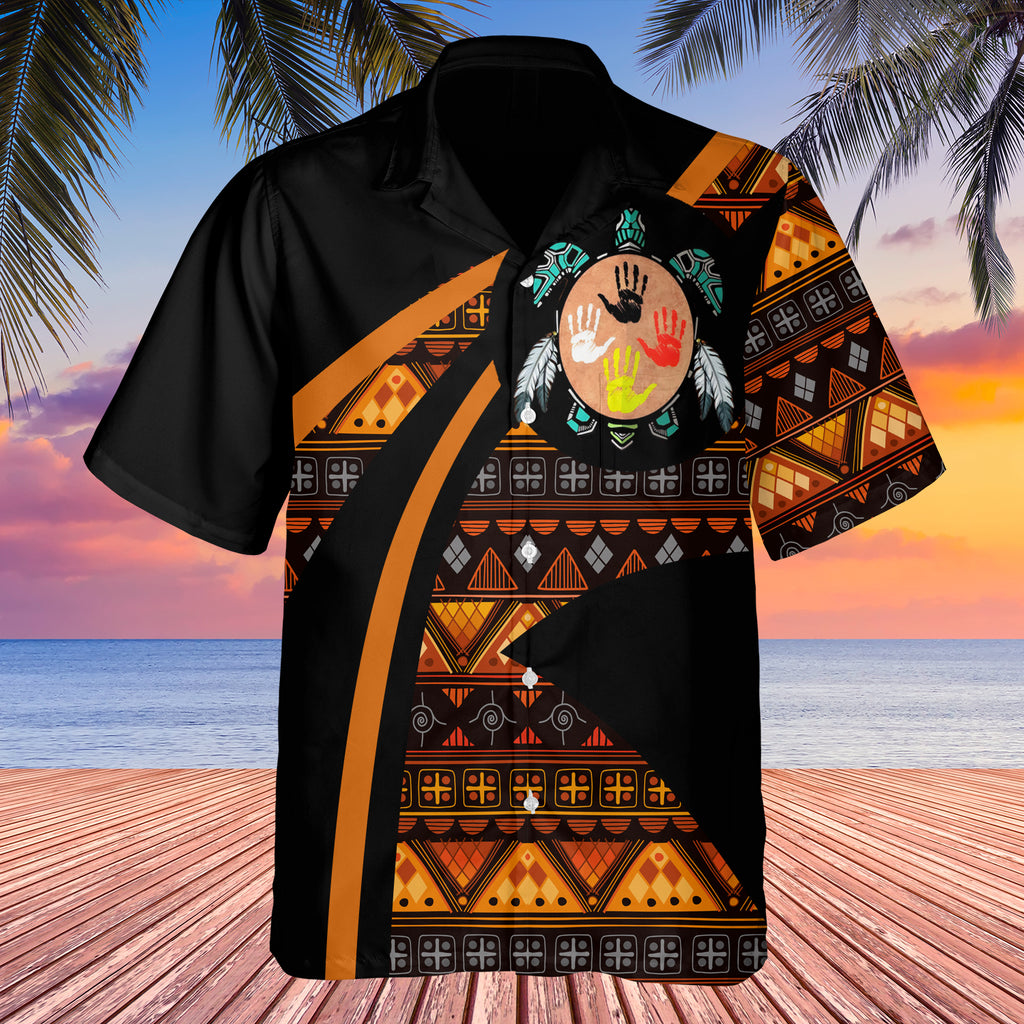 GB-HW0011190 Tribe Design Native American Hawaiian Shirt 3D