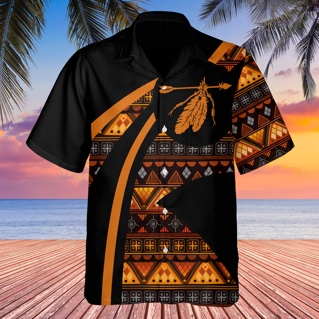 GB-HW0011191 Tribe Design Native American Hawaiian Shirt 3D