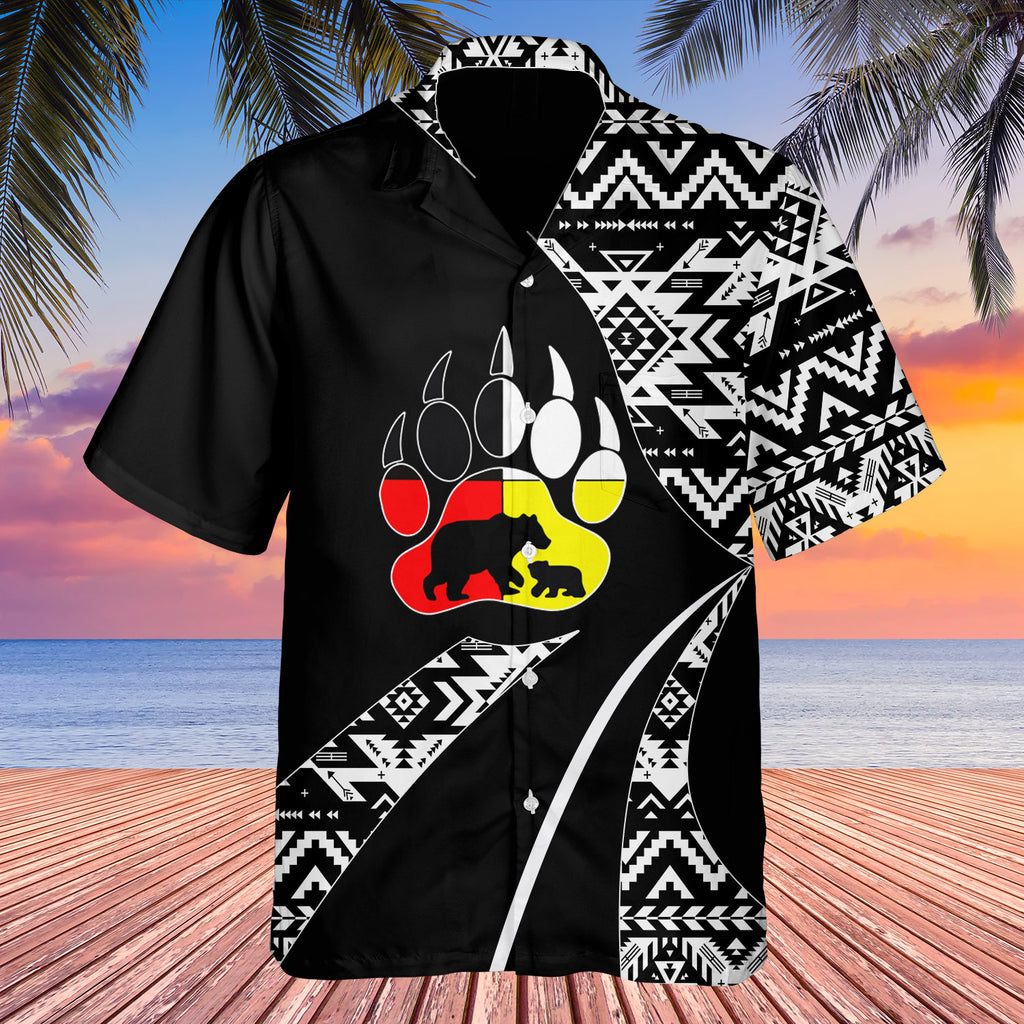 GB-HW0011193 Tribe Design Native American Hawaiian Shirt 3D