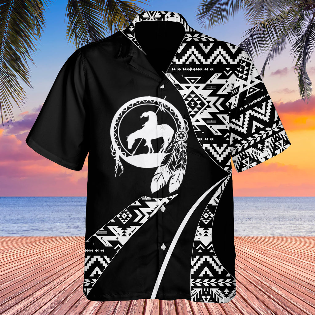 GB-HW0011195 Tribe Design Native American Hawaiian Shirt 3D