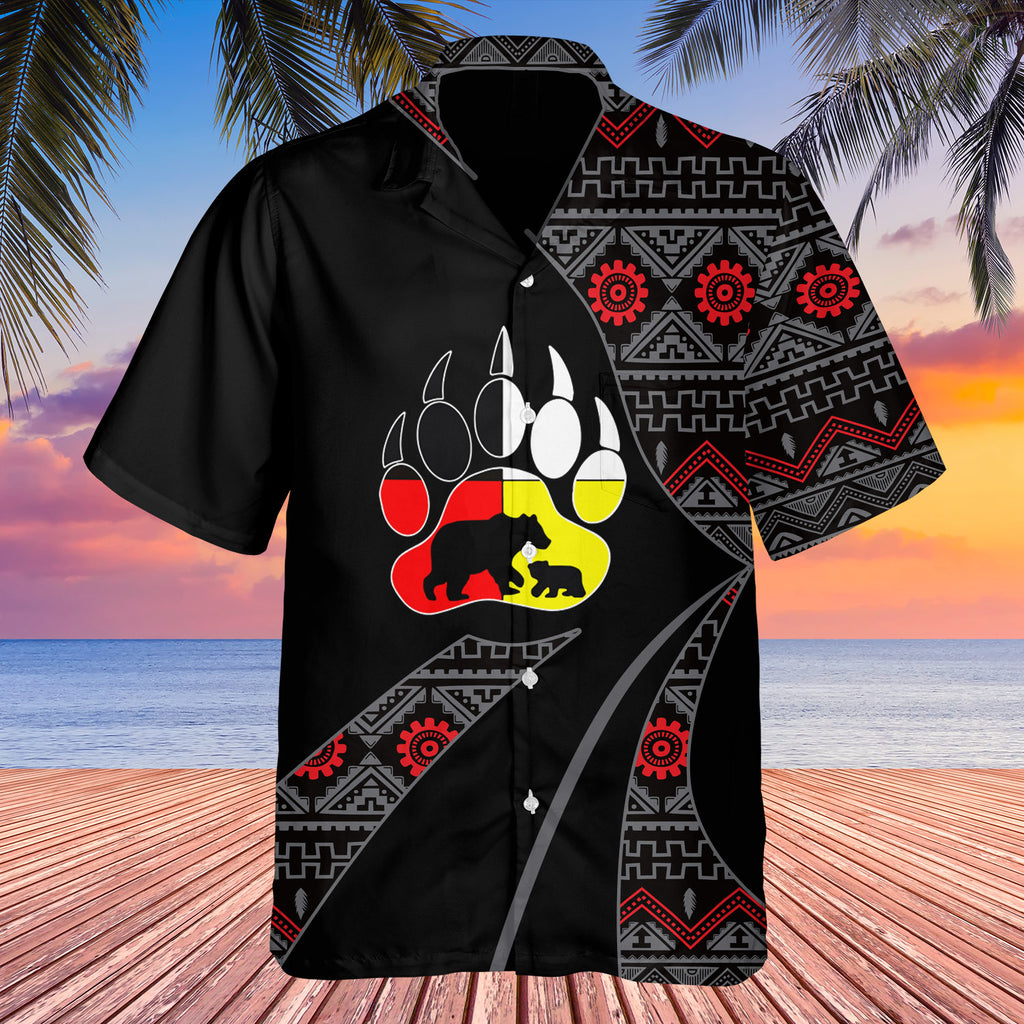 GB-HW0011199 Tribe Design Native American Hawaiian Shirt 3D