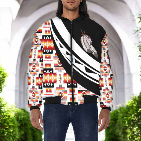 GB-HW001119 Native American Bomber Jacket With Sleeve Pocket
