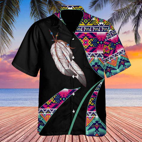 GB-HW0011202 Tribe Design Native American Hawaiian Shirt 3D