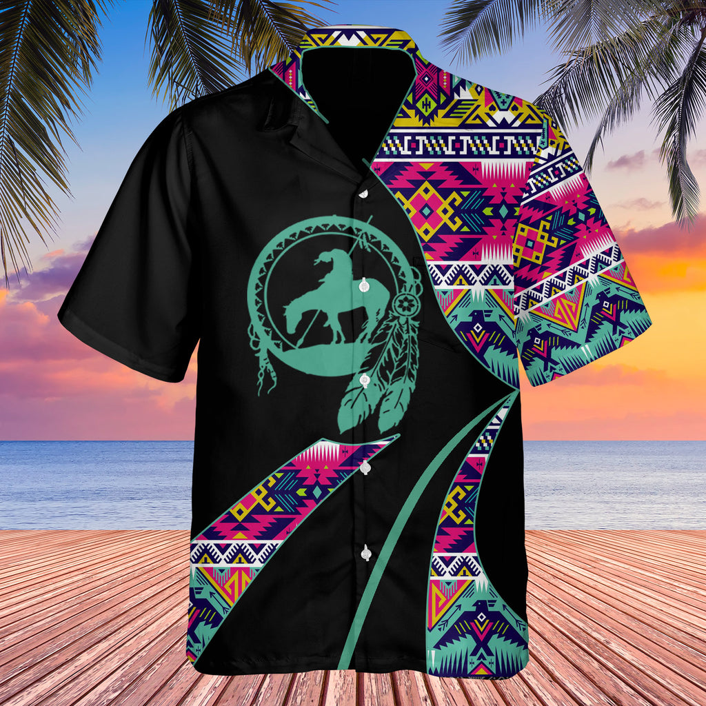 GB-HW0011204 Tribe Design Native American Hawaiian Shirt 3D