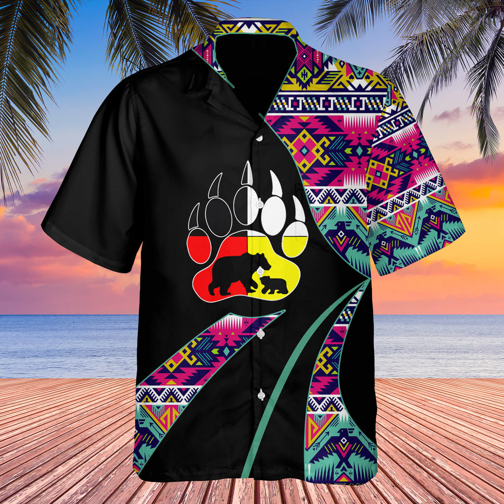 GB-HW0011206 Tribe Design Native American Hawaiian Shirt 3D