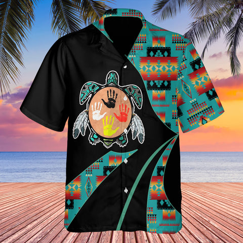 GB-HW0011208 Tribe Design Native American Hawaiian Shirt 3D