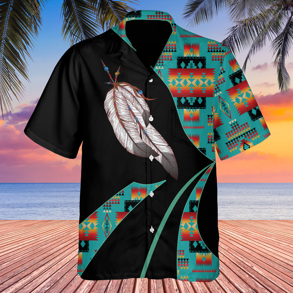 GB-HW0011211 Tribe Design Native American Hawaiian Shirt 3D