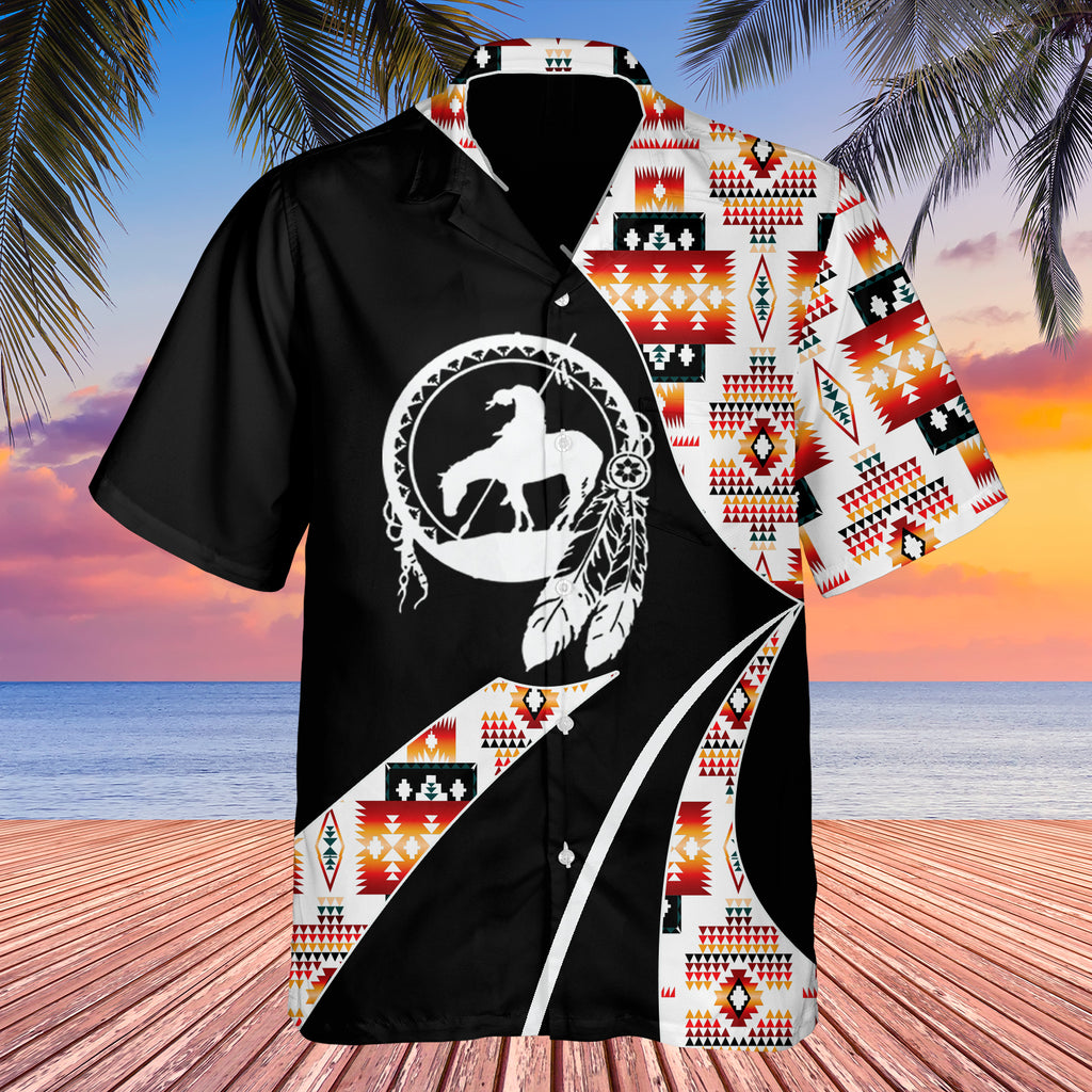 GB-HW0011214 Tribe Design Native American Hawaiian Shirt 3D