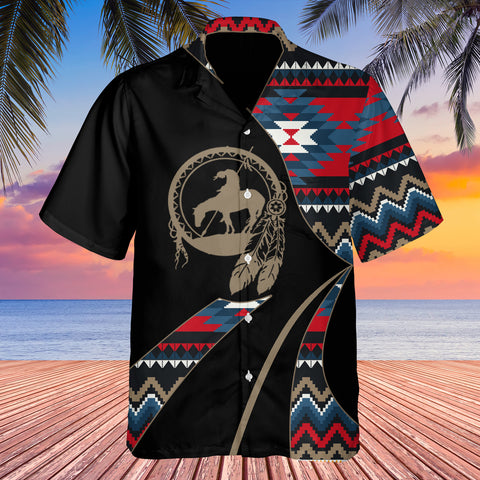 GB-HW0011217 Tribe Design Native American Hawaiian Shirt 3D