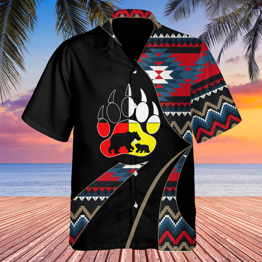 GB-HW0011218 Tribe Design Native American Hawaiian Shirt 3D