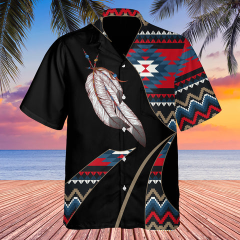 GB-HW0011220 Tribe Design Native American Hawaiian Shirt 3D