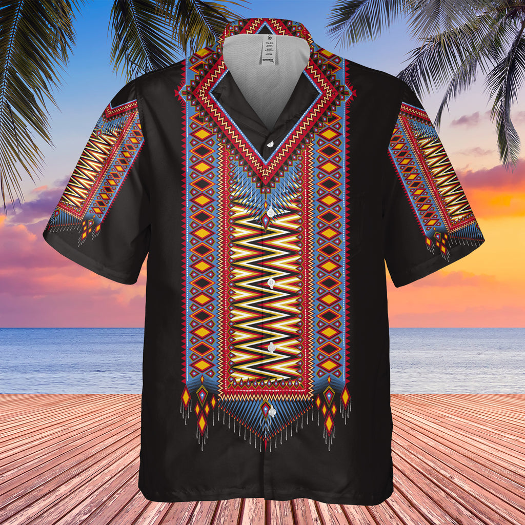 GB-HW0011221 Tribe Design Native American Hawaiian Shirt 3D