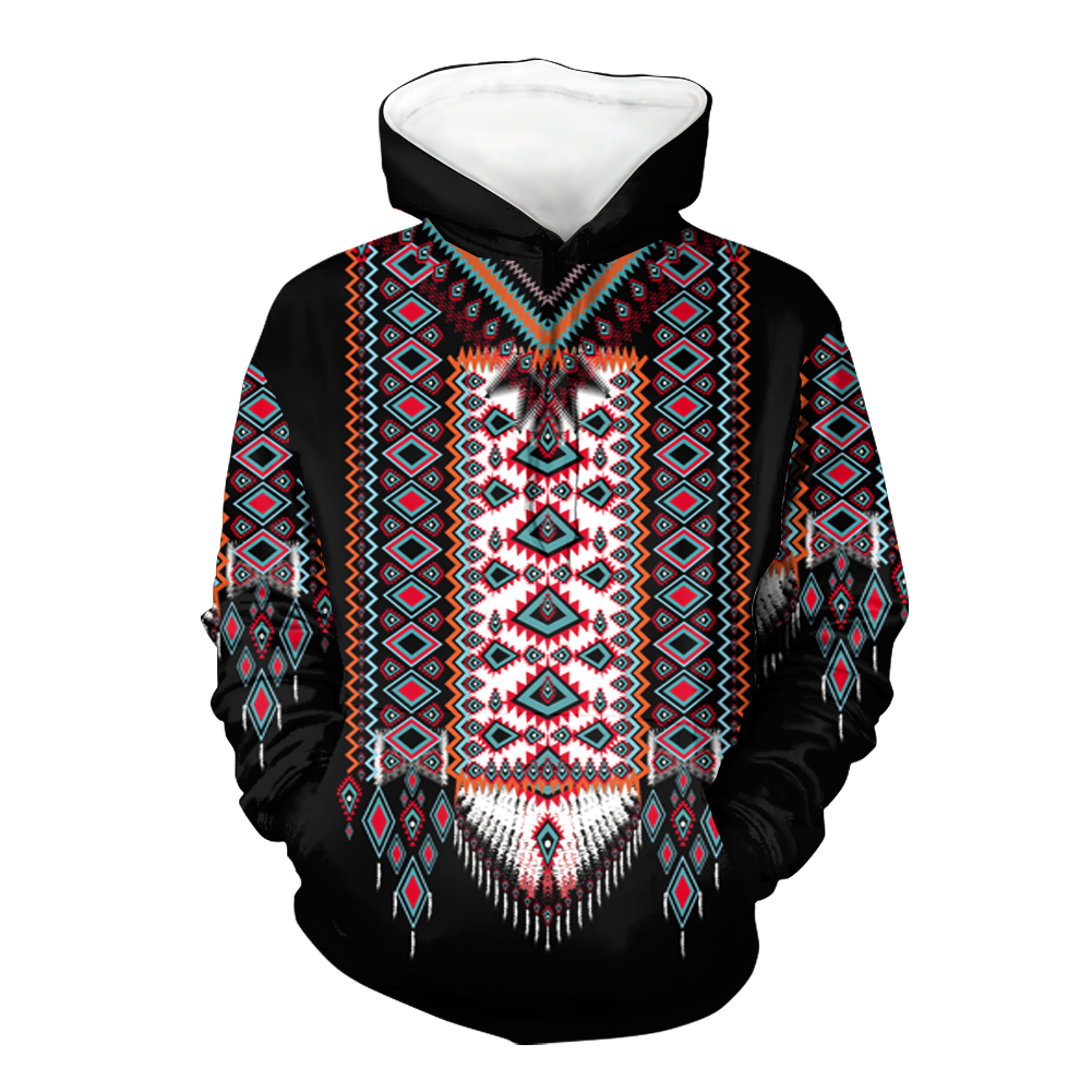 GB-HW0011222 Pattern  Native American Pride 3D Hoodie