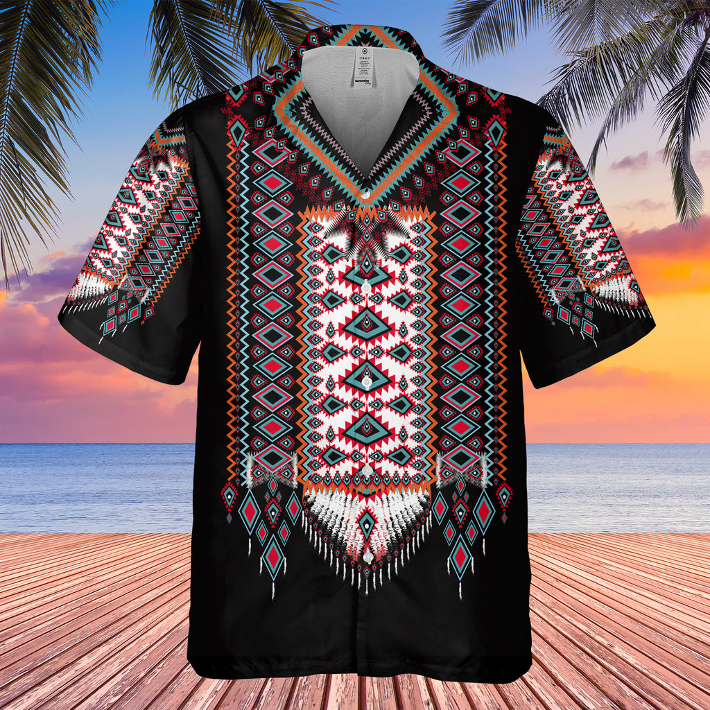 GB-HW0011222 Tribe Design Native American Hawaiian Shirt 3D