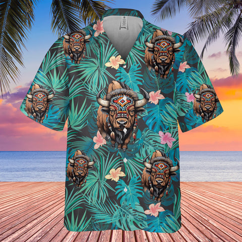 GB-HW0011225 Animal Native American Hawaiian Shirt 3D