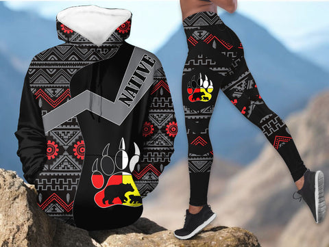 GB-HW0011231 Mama Bear Native American Hoodie Leggings Set