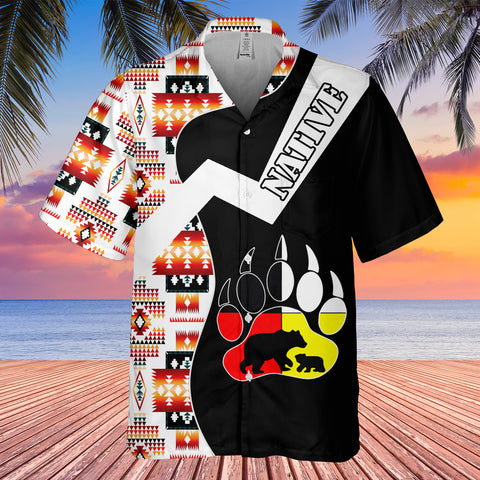 GB-HW0011234 Mama Bear Pattern Native American Hawaiian Shirt 3D