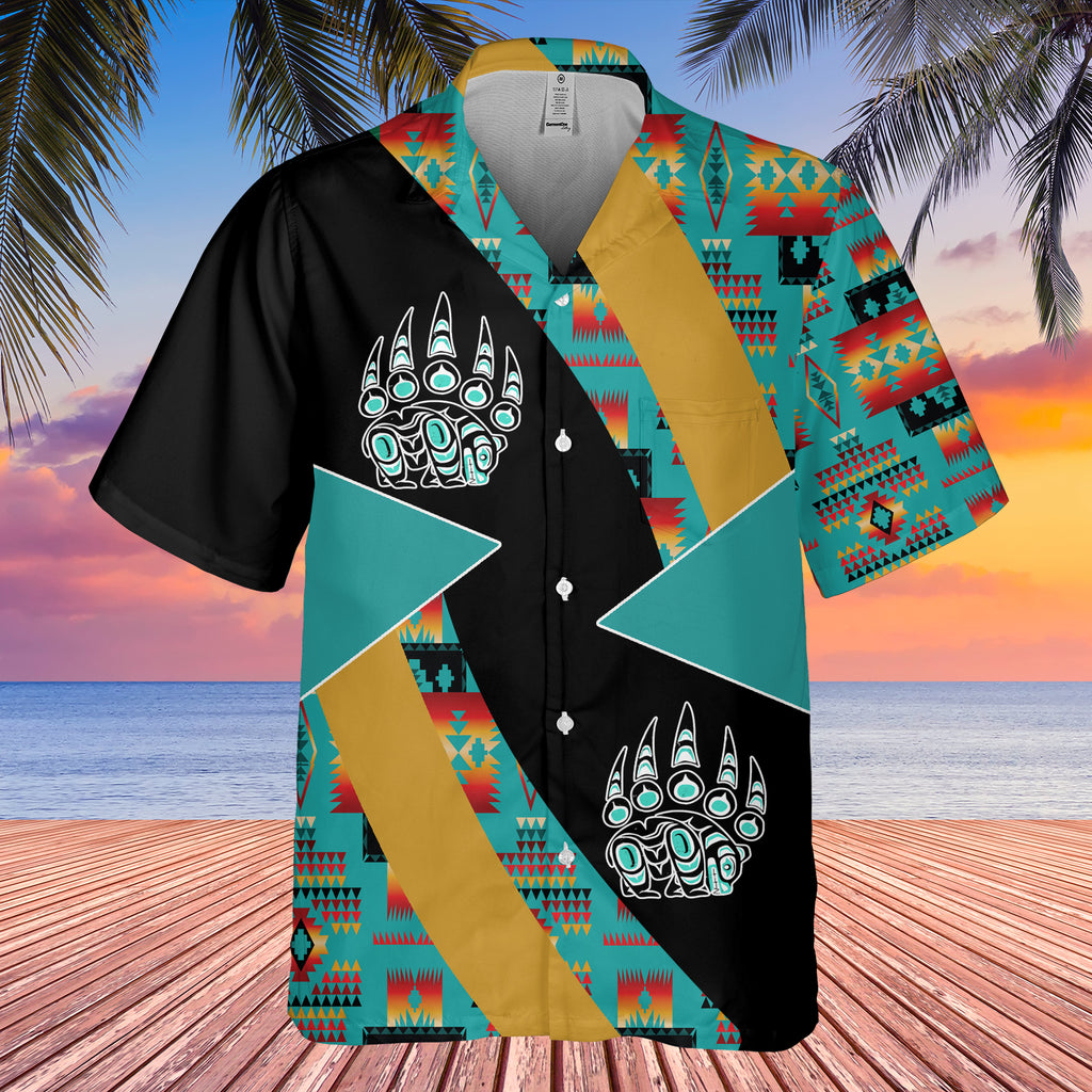 GB-HW001123 Tribe Design Native American Hawaiian Shirt 3D