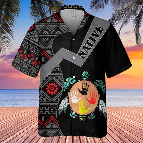 GB-HW0011241 Tribal Turtle Spirit Native American Hawaiian Shirt 3D