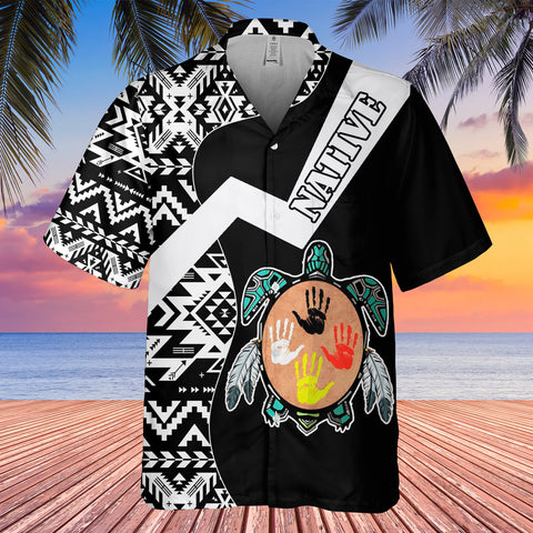 GB-HW0011243 Tribal Turtle Spirit Native American Hawaiian Shirt 3D