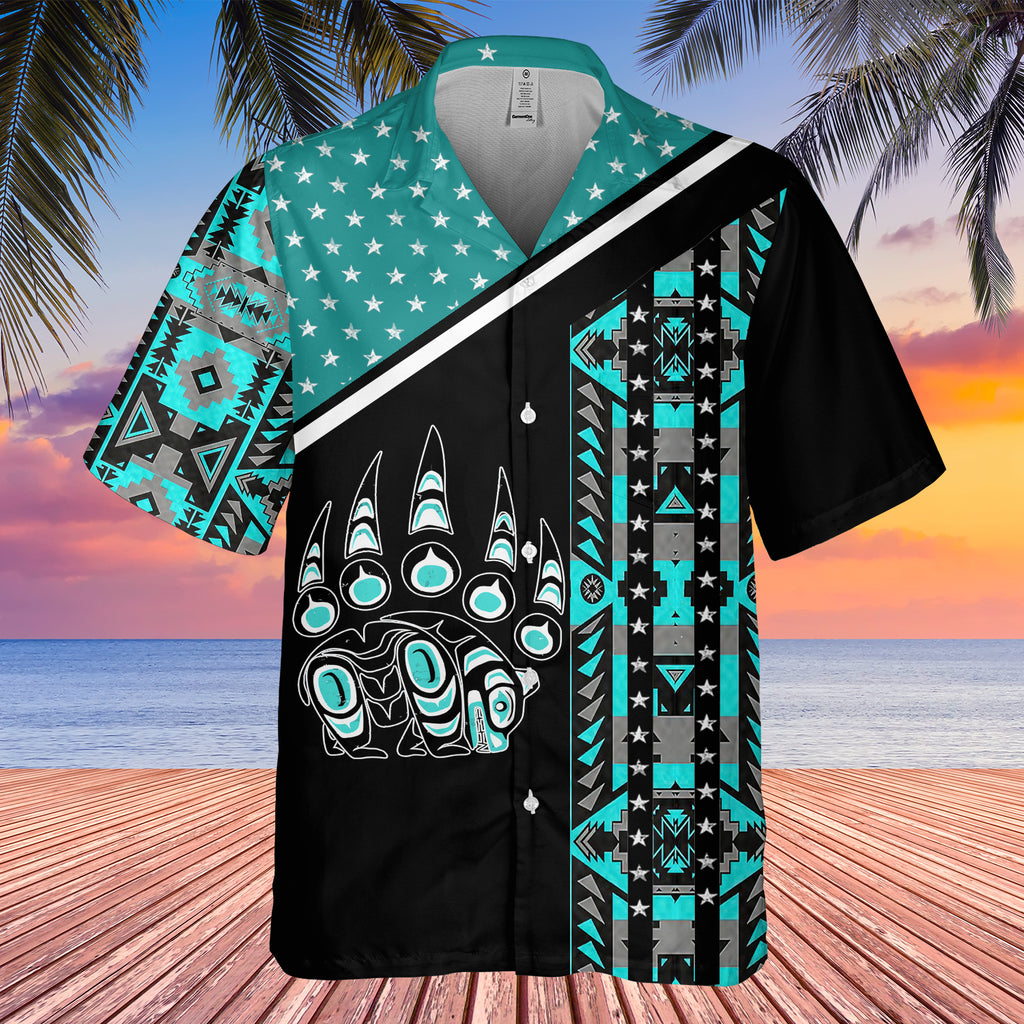 GB-HW0011266 Bear Symbol Pattern Native American Hawaiian Shirt 3D