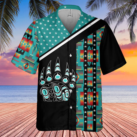 GB-HW0011267 Bear Symbol Pattern Native American Hawaiian Shirt 3D