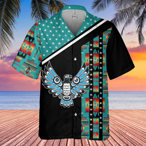 GB-HW0011273 Thunderbird Pattern Native American Hawaiian Shirt 3D