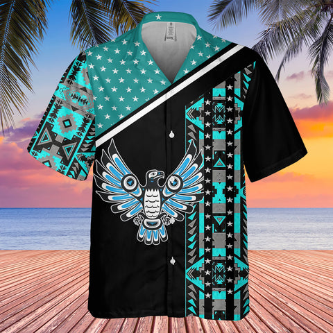 GB-HW0011274 Thunderbird Pattern Native American Hawaiian Shirt 3D