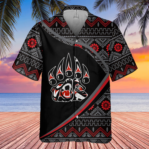 GB-HW0011284 Bear Symbol  Pattern Native American Hawaiian Shirt 3D