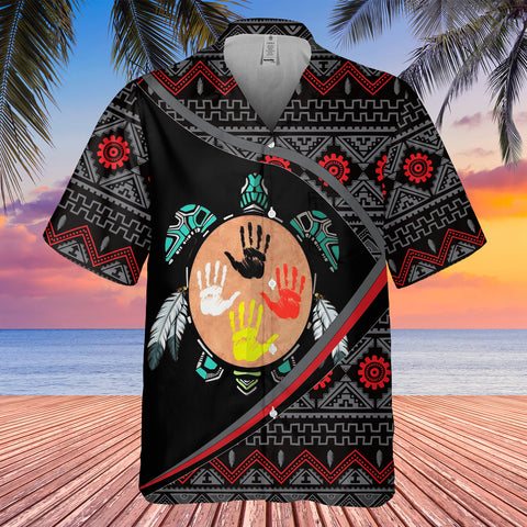 GB-HW0011292 Tribal Turtle Native Pattern Native American Hawaiian Shirt 3D