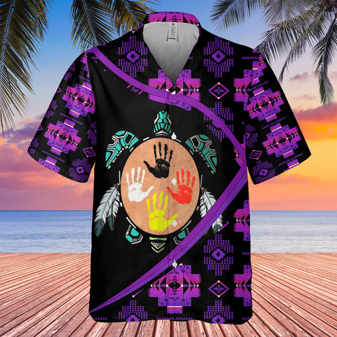 GB-HW0011294 Tribal Turtle Native Pattern Native American Hawaiian Shirt 3D