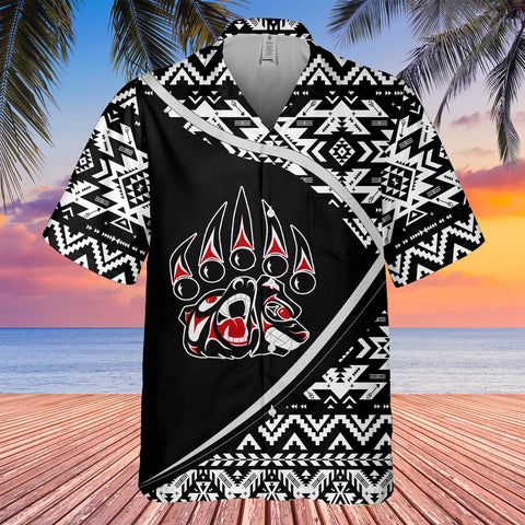 GB-HW0011298 Tribal Bear Symbol Pattern Native American Hawaiian Shirt 3D