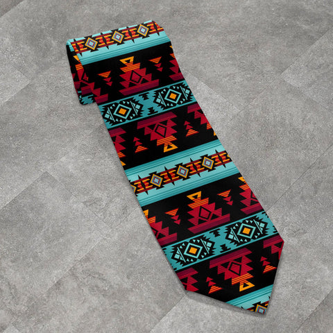 GB-HW0011313 Native American All-over Print Necktie